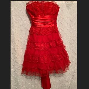 Red Masquerade lace dress